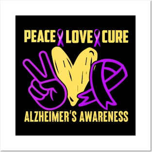 Peace Cure Love Alzheimer´s Awareness Posters and Art